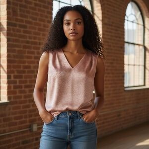 Ann Taylor Factory Mixed Media Shell size Xl